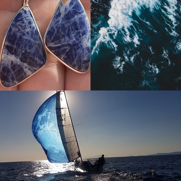 Sodalite Earrings - Picture 9 of 9